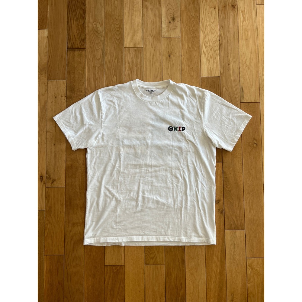 Carhartt WIP Work In Progress White Short Sleeve T Shirt Mens XXL